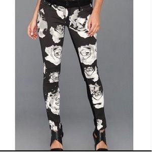 Hudson Visa Versa Floral Denim Jeans Black